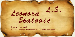 Leonora Spalović vizit kartica